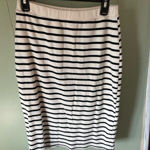 Striped Black and White Women's Skirt